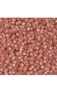 Miyuki rocailles Perlen 11/0 - Dyed salmon silver lined alabaster 11-642